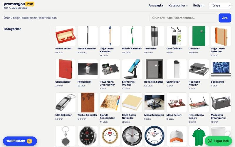 promosyon.me ana sayfasından ekran görüntüsü