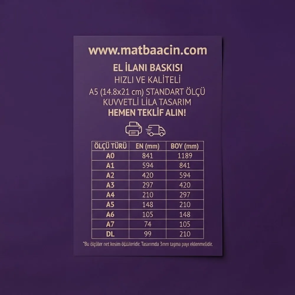 El İlanı Baskı / Kampanya ve Duyuru Flyer Tasarımı – Matbaacın