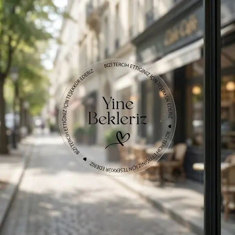 Şeffaf Sticker / Suya Dayanıklı Transparan Etiket Baskı